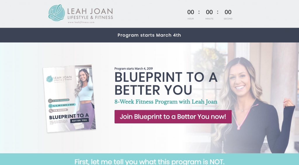 Leah Joan Lifestyle & Fitness Website