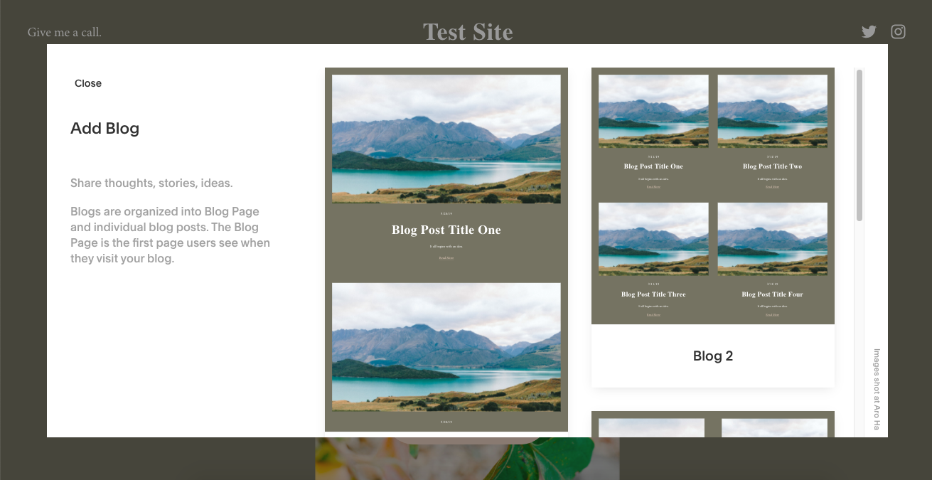 Options for Squarespace blog layouts
